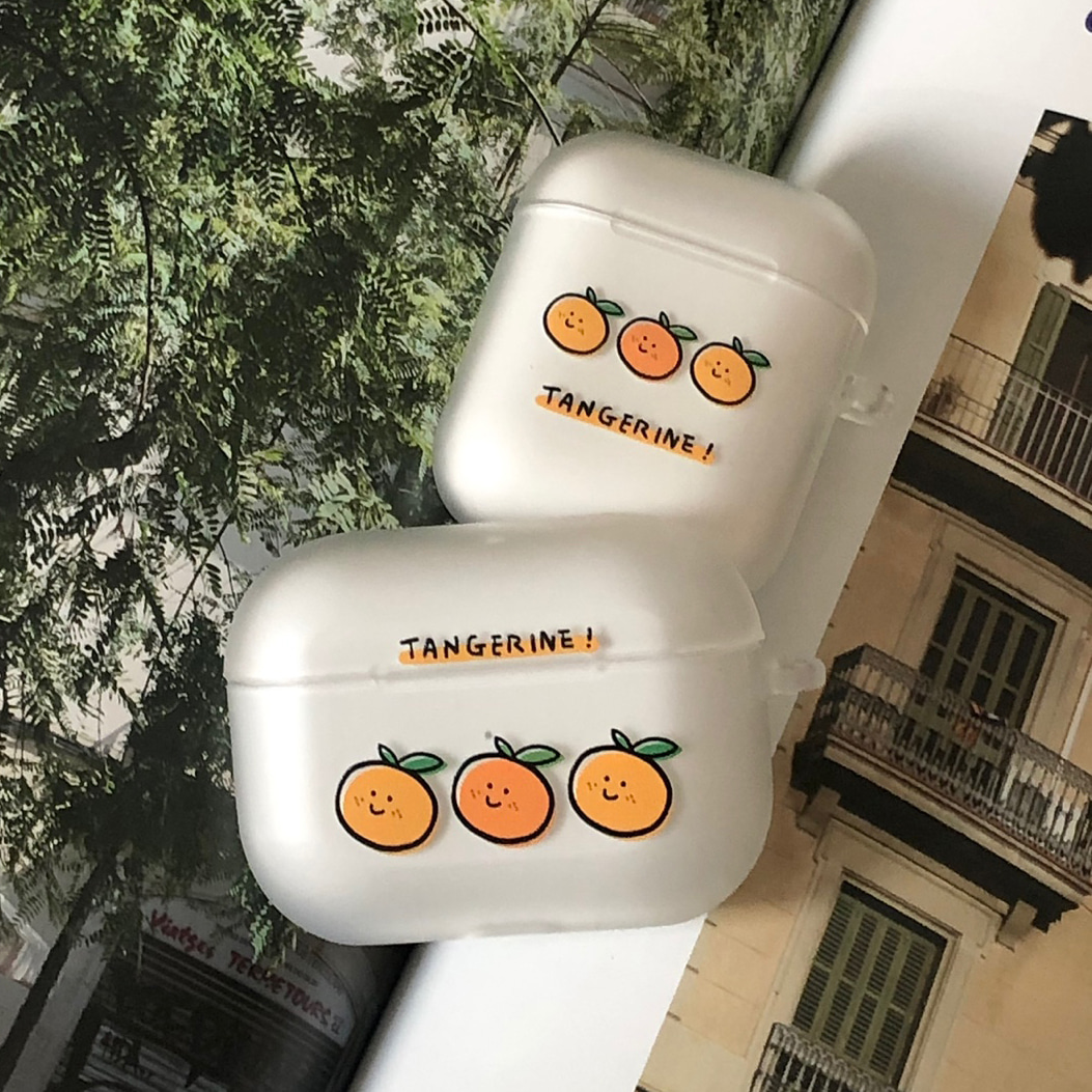 Three tangerines air pods case (jelly)