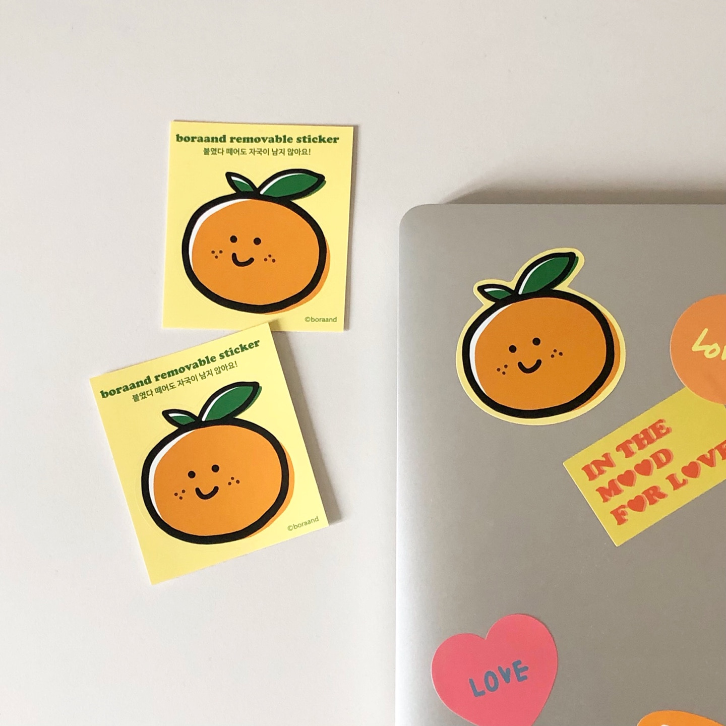 Tangerine removable sticker (2ea)