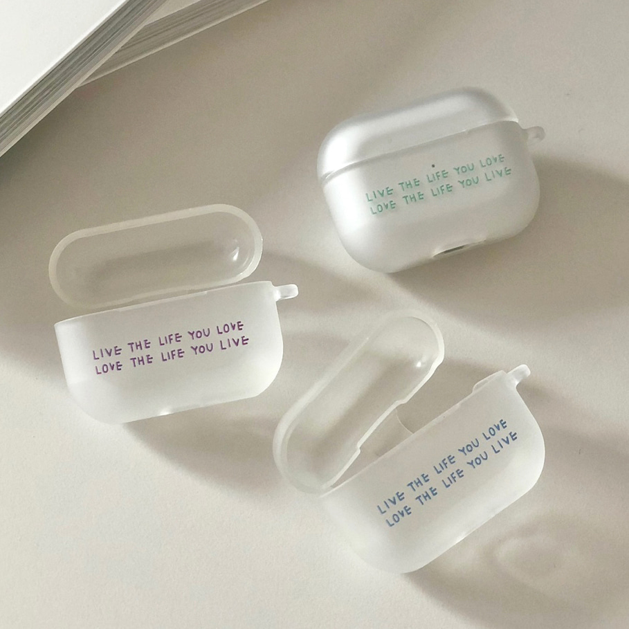 Live the life air pods case (jelly)