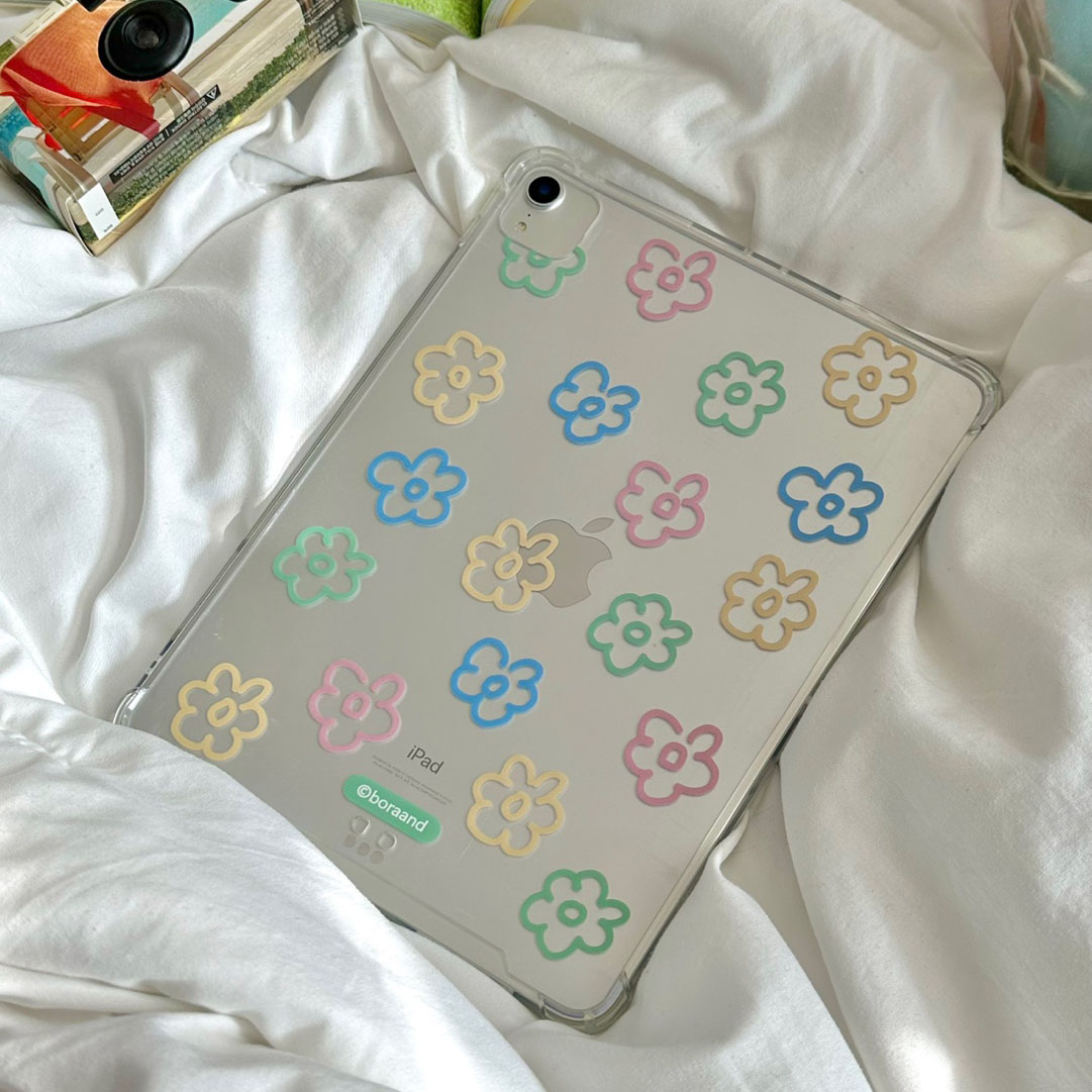 Soft flower iPad case (젤하드)