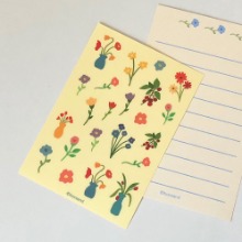Vintage flower sticker